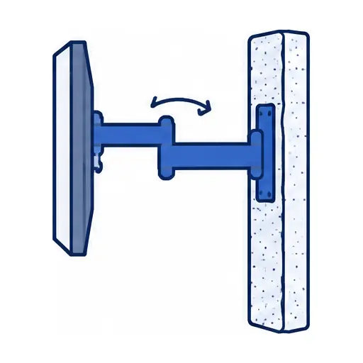 Schematic: Full-motion (articulating) mount