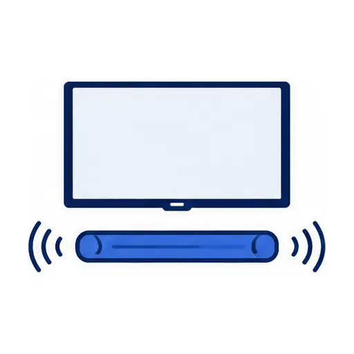 Schematic icon: Soundbar and Surround Setup